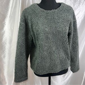 Uniqlo Slate Grey Oversized Teddy Bear Sweater Size XSmall